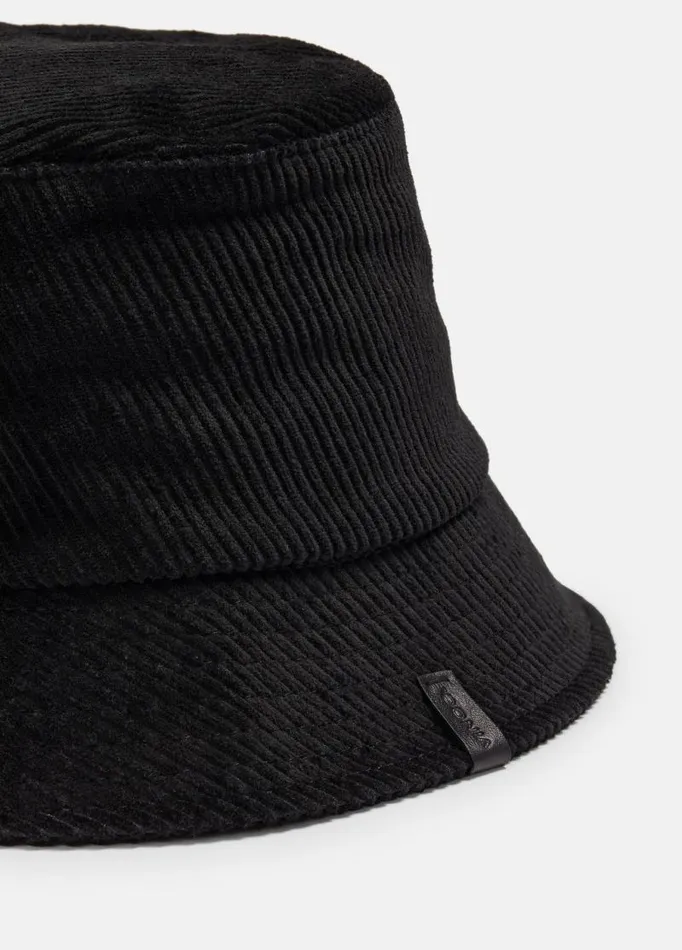 Men Scarves Hats and Gloves Vince Corduroy Bucket Hat Black