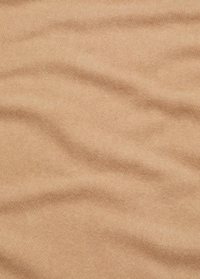 Men Scarves Hats and Gloves Vince Herringbone Cashmere Scarf Camel