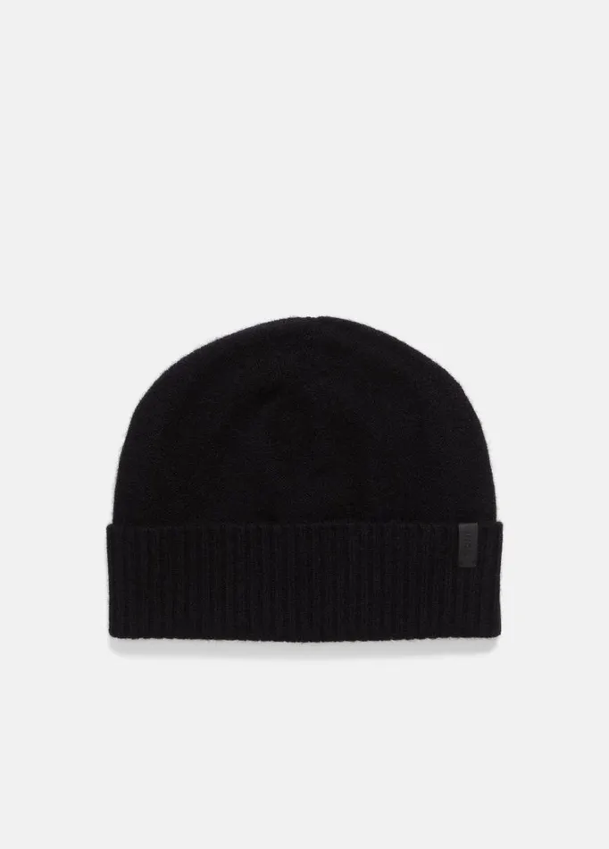 Men Scarves Hats and Gloves Vince Plush Cashmere ReverseKnit Cuffed Hat Black Men Scarves Hats and Gloves Vince Plush Cashmere ReverseKnit Cuffed Hat Black