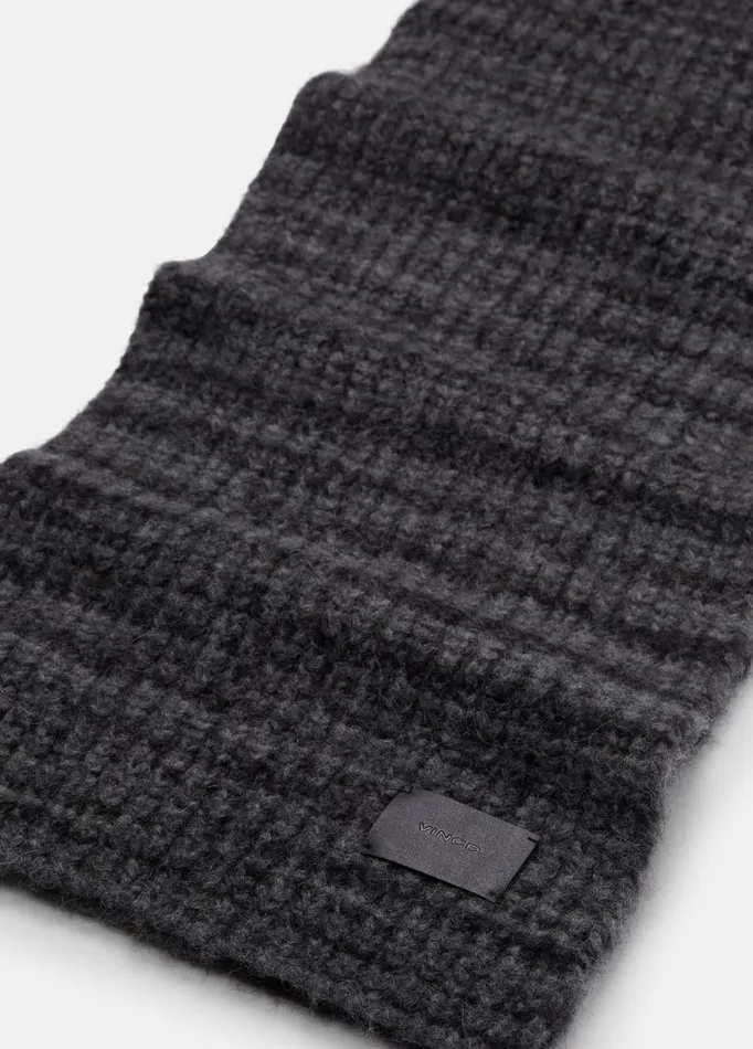 Men Scarves Hats and Gloves Vince SpaceDye AlpacaBlend Scarf Charcoal