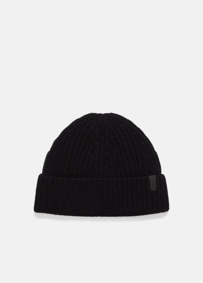 Men Scarves Hats and Gloves Vince WoolCashmere ShakerStitch Hat Black