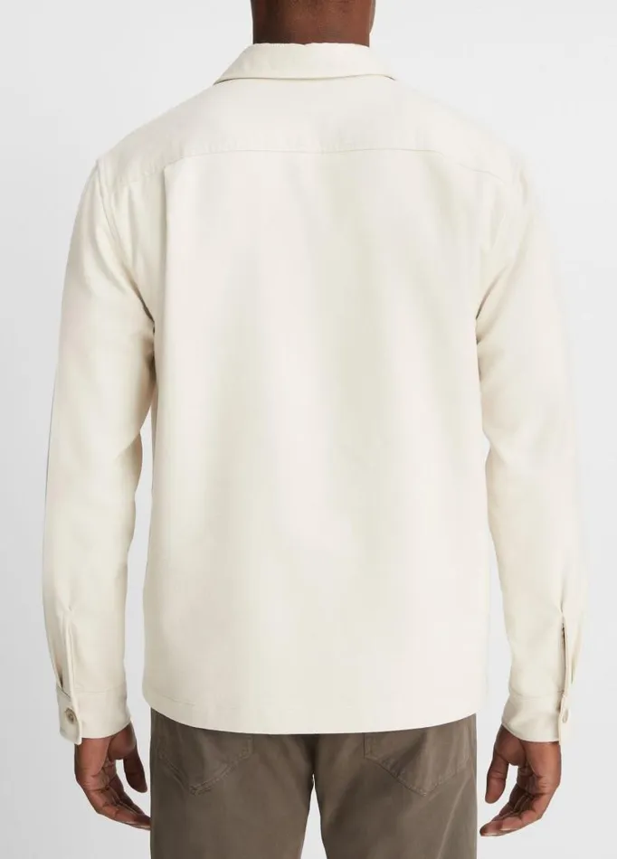 Men Shirts Vince DoubleFace Workwear Shirt Bonelight Taupe