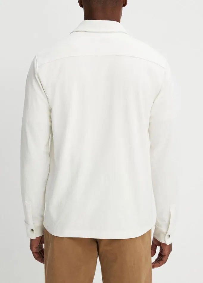 Men Shirts Vince Twill Knit ButtonFront Shirt Bone