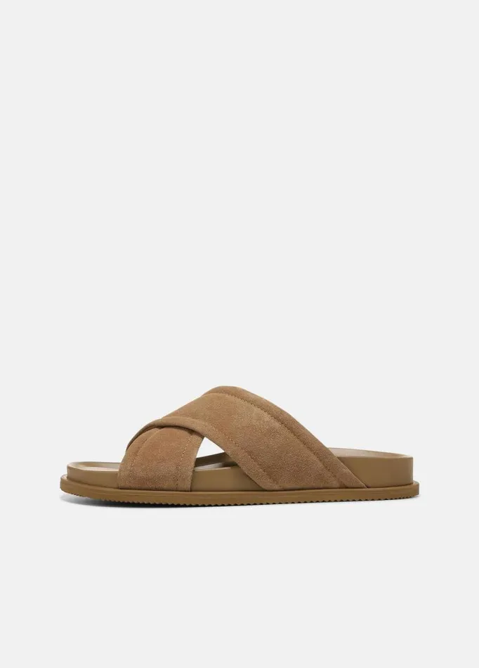 Men Shoes Vince Derek Suede Sandal New Camel
