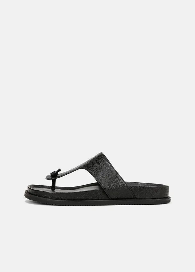 Men Shoes Vince Diego Suede Thong Sandal Black