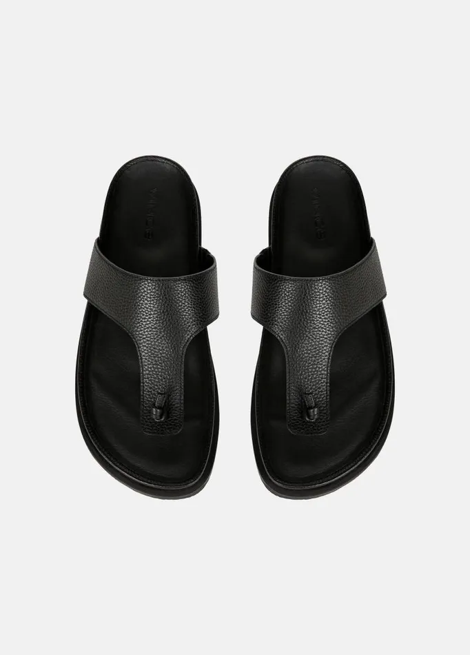 Men Shoes Vince Diego Suede Thong Sandal Black
