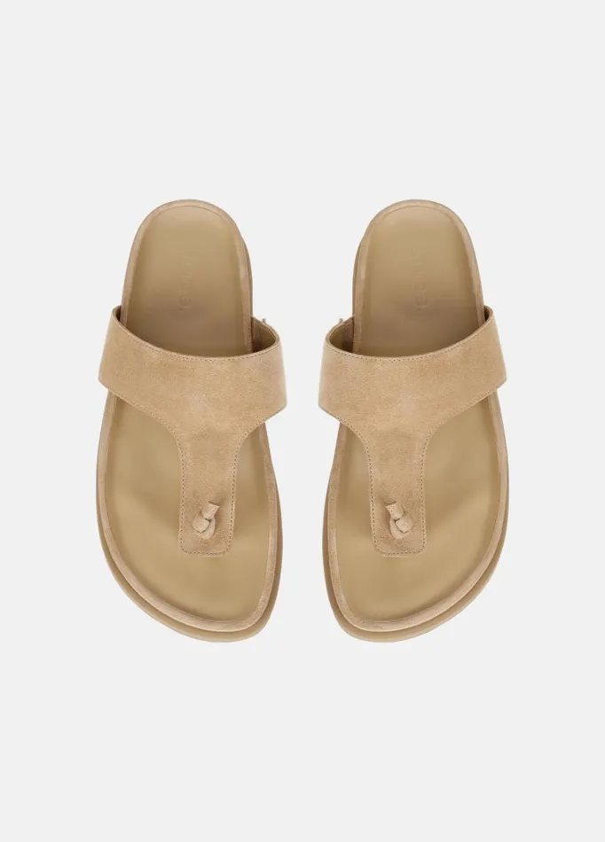 Men Shoes Vince Diego Suede Thong Sandal Sand Trail