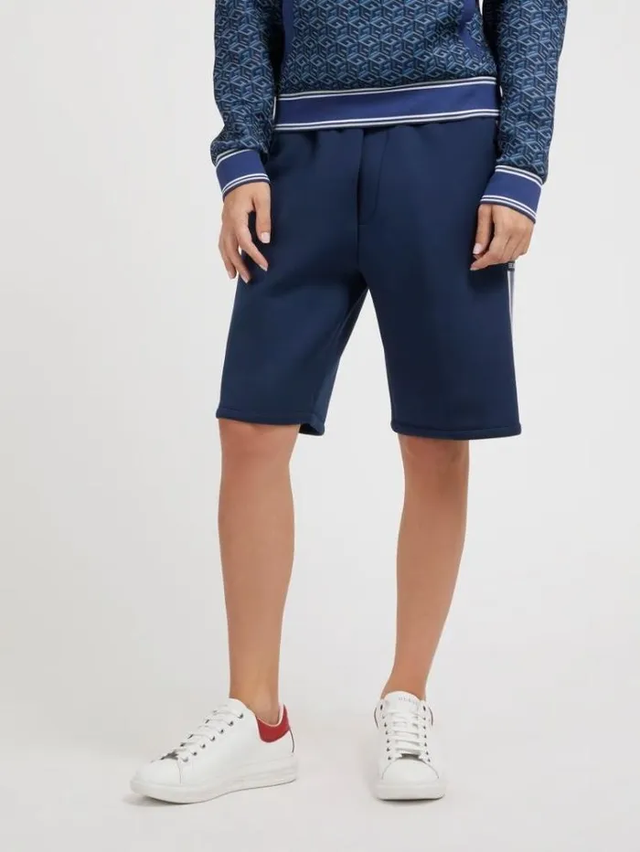 Men Side Band Shorts Blue Guess Shorts