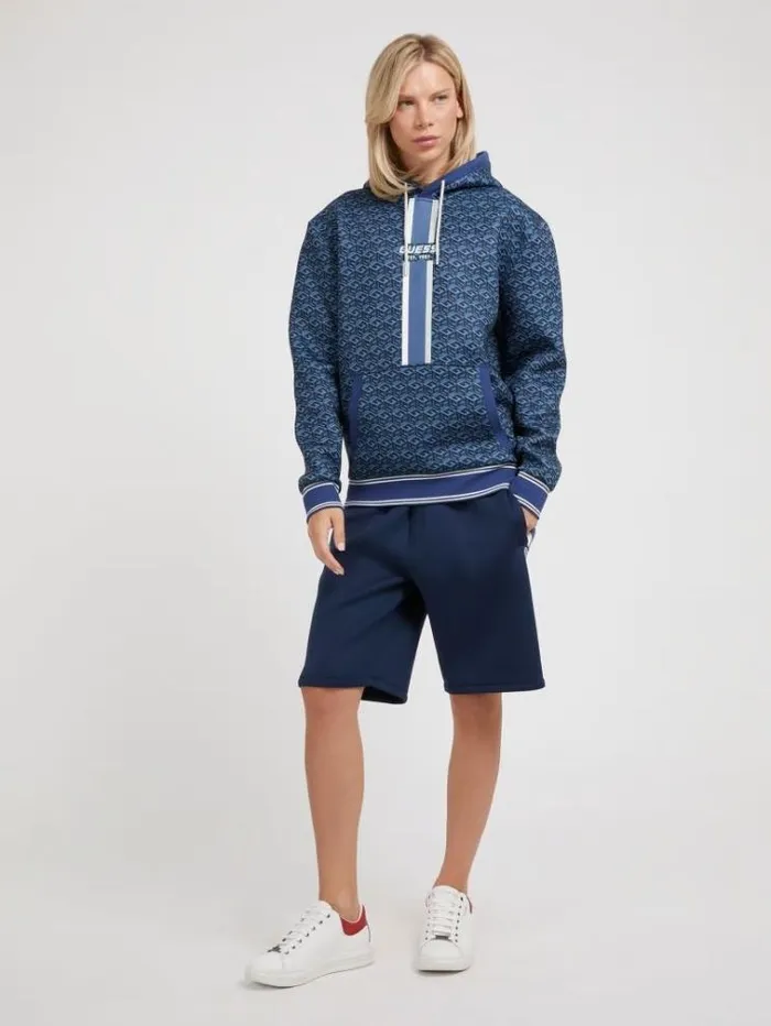 Men Side Band Shorts Blue Guess Shorts