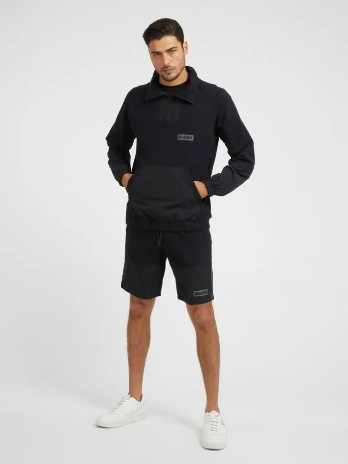 Men Side Logo Band Shorts Black Guess Shorts