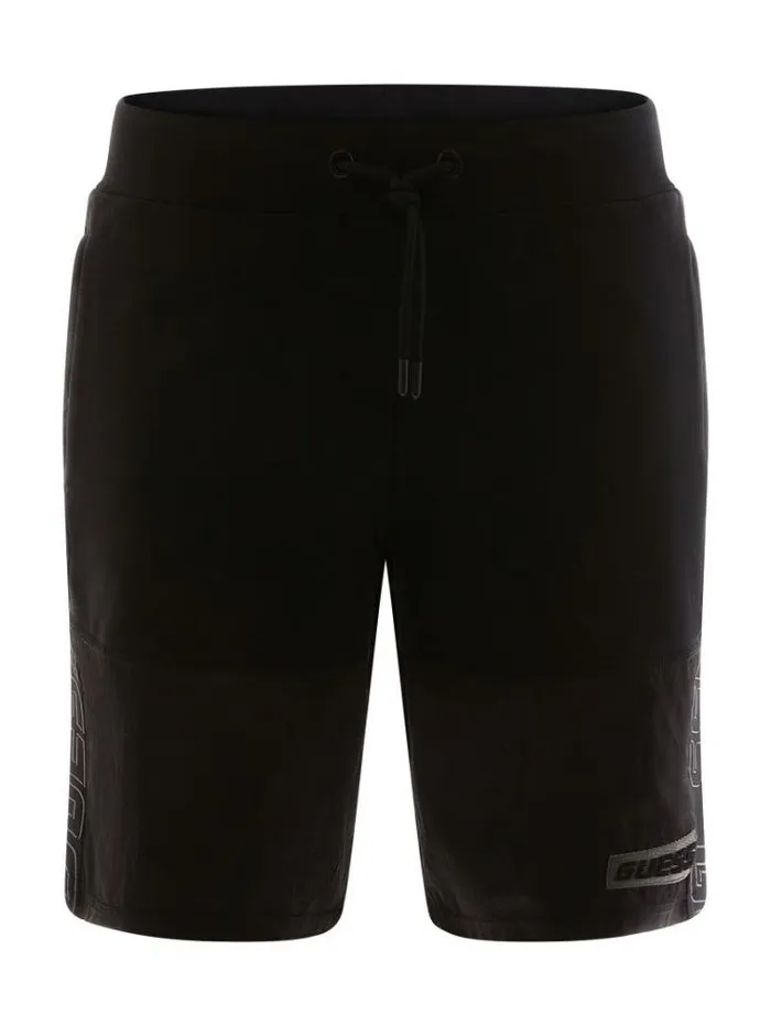 Men Side Logo Band Shorts Black Guess Shorts
