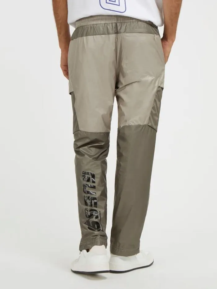 Men Side Logo Print Jogger Pants Beige Guess Trousers