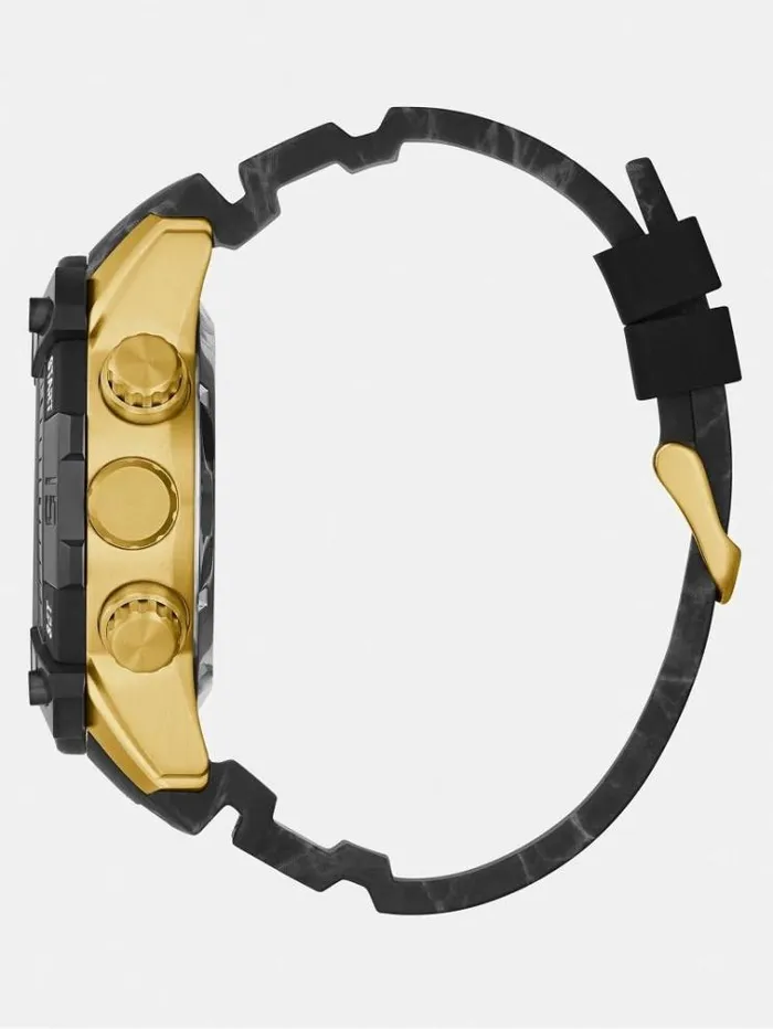 Men Silicone Digital Watch Gold Guess Watches