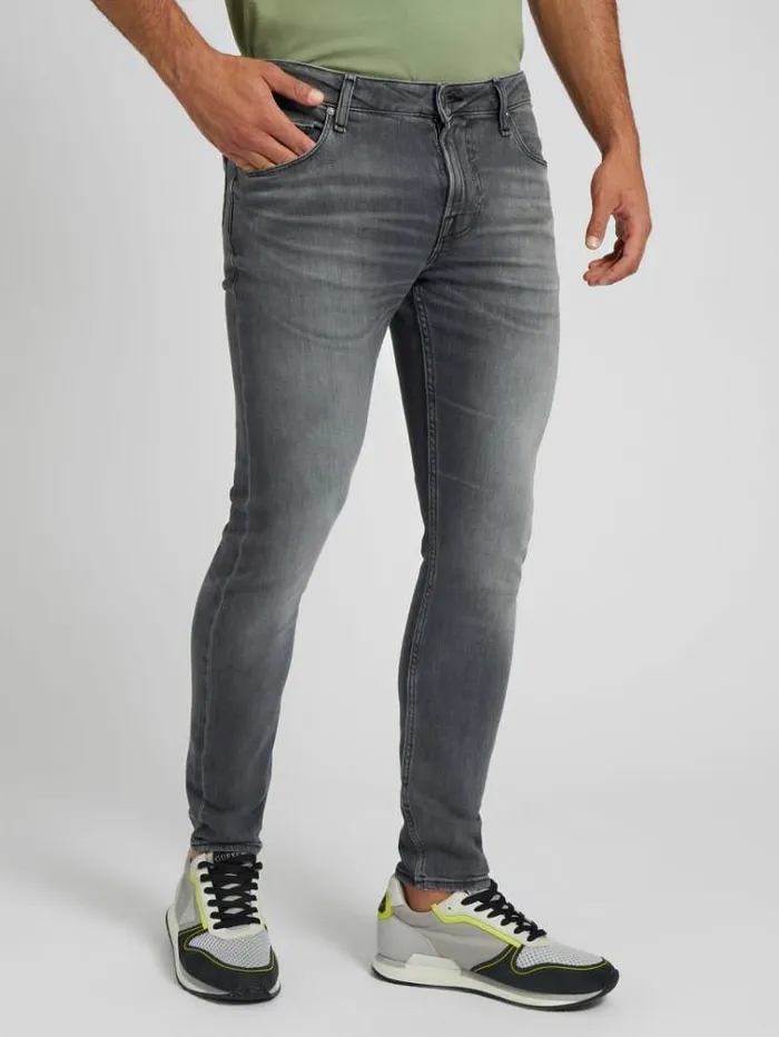 Men Skinny Fit Denim Pant Grey Guess Skinny