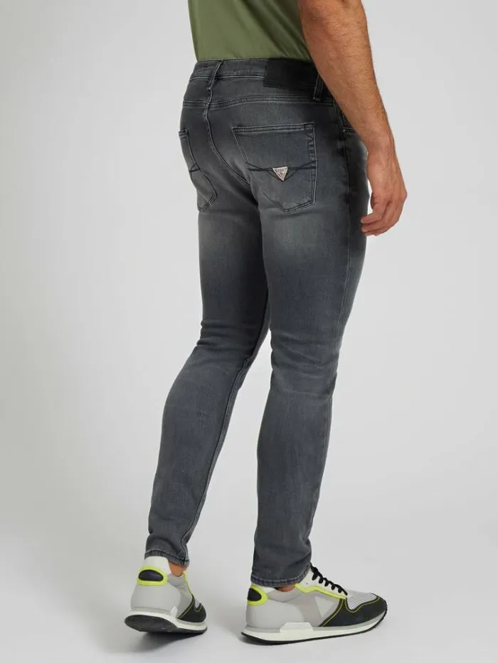 Men Skinny Fit Denim Pant Grey Guess Skinny