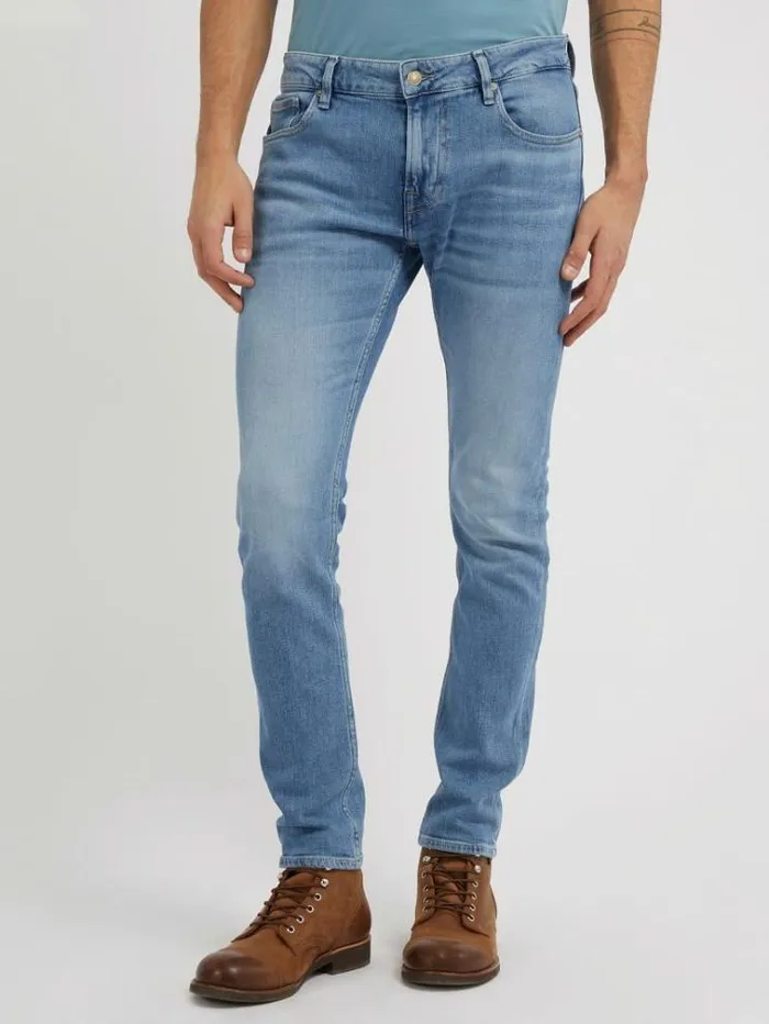 Men Skinny Fit Denim Pant Light Blue Guess Skinny