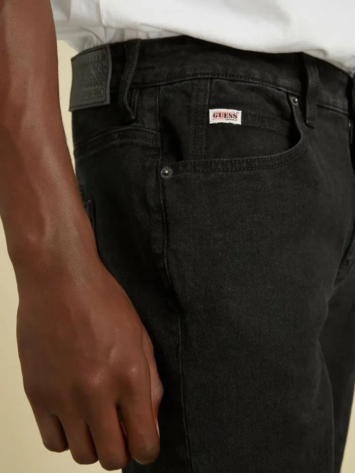 Men Slim Denim Pant Black Guess Slim