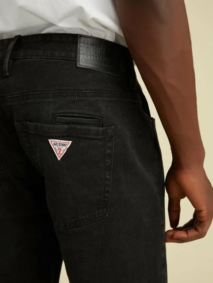 Men Slim Denim Pant Black Guess Slim