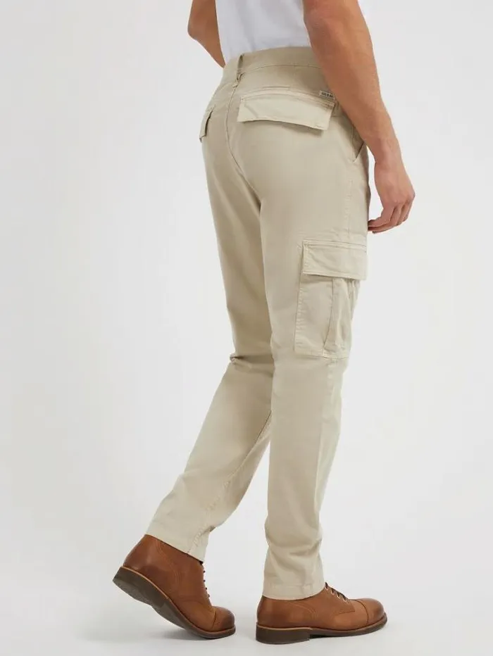 Men Slim Fit Cargo Pant Beige Guess Trousers