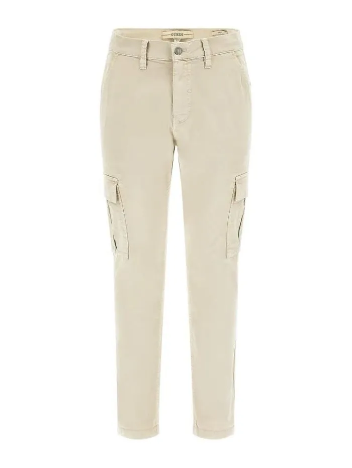 Men Slim Fit Cargo Pant Beige Guess Trousers