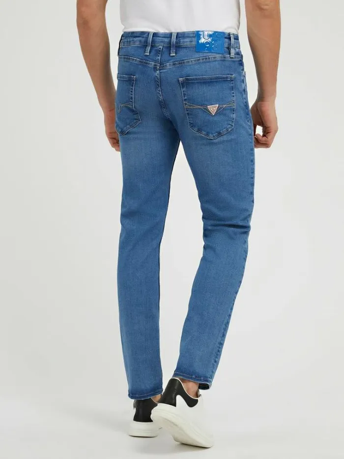 Men Slim Fit Denim Pant Blue Guess Slim