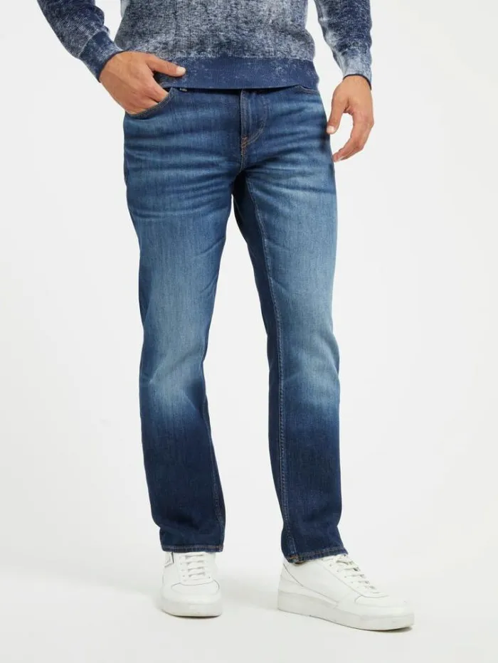 Men Slim Fit Denim Pant Dark Blue Guess Slim