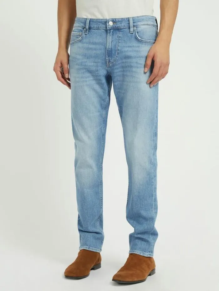 Men Slim Fit Denim Pant Light Blue Guess Slim