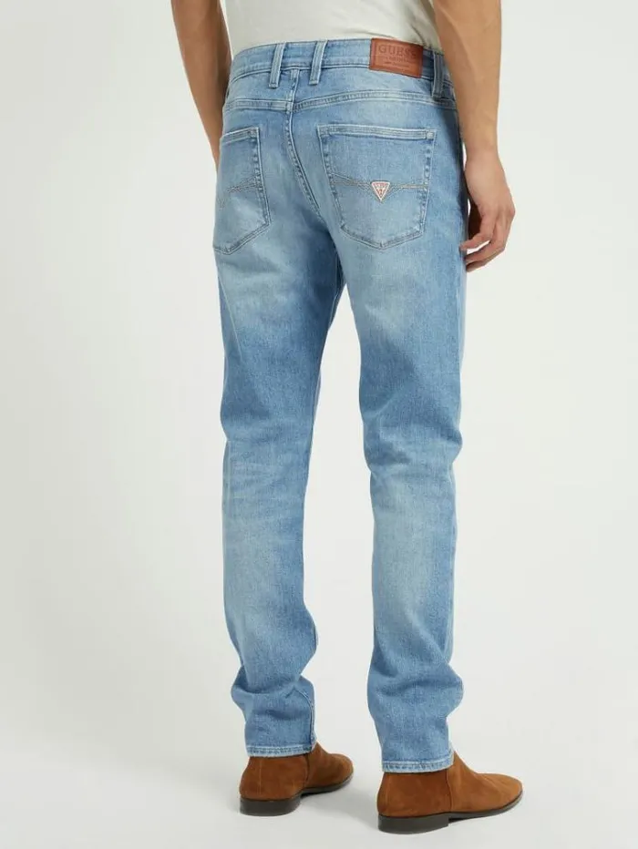 Men Slim Fit Denim Pant Light Blue Guess Slim