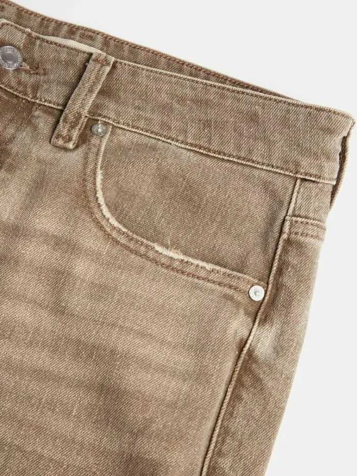 Men Slim Fit Pant Green Guess Trousers