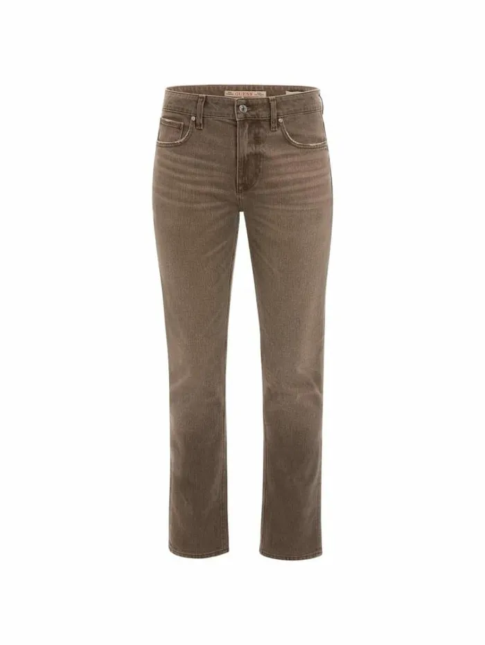 Men Slim Fit Pant Green Guess Trousers