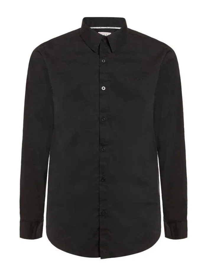 Men Slim Fit Shirt Black Guess Shirts