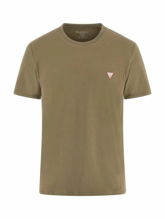 Men Slim Fit Tshirt Green Guess Tshirts And Polo Shirts