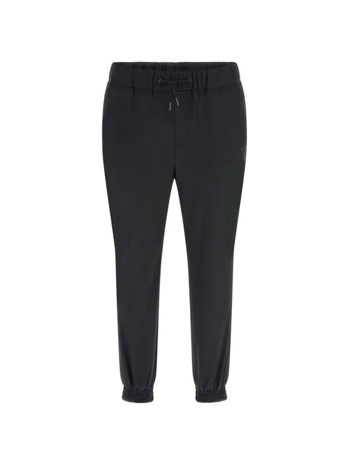 Men Small Triangle Logo Jogger Pants Black Guess Trousers