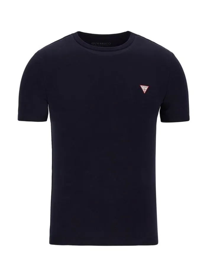 Men Small Triangle Logo Tshirt Blue Guess Tshirts And Polo Shirts