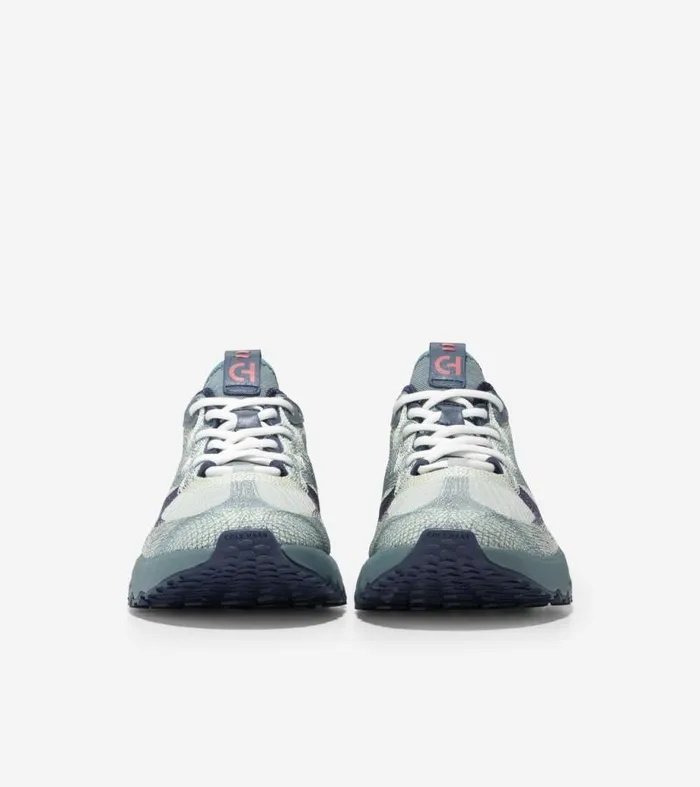 Men Sneakers Cole Haan 5ZERGRAND Embrostitch Running Shoes Evening Bluemineral Redstormy Weather