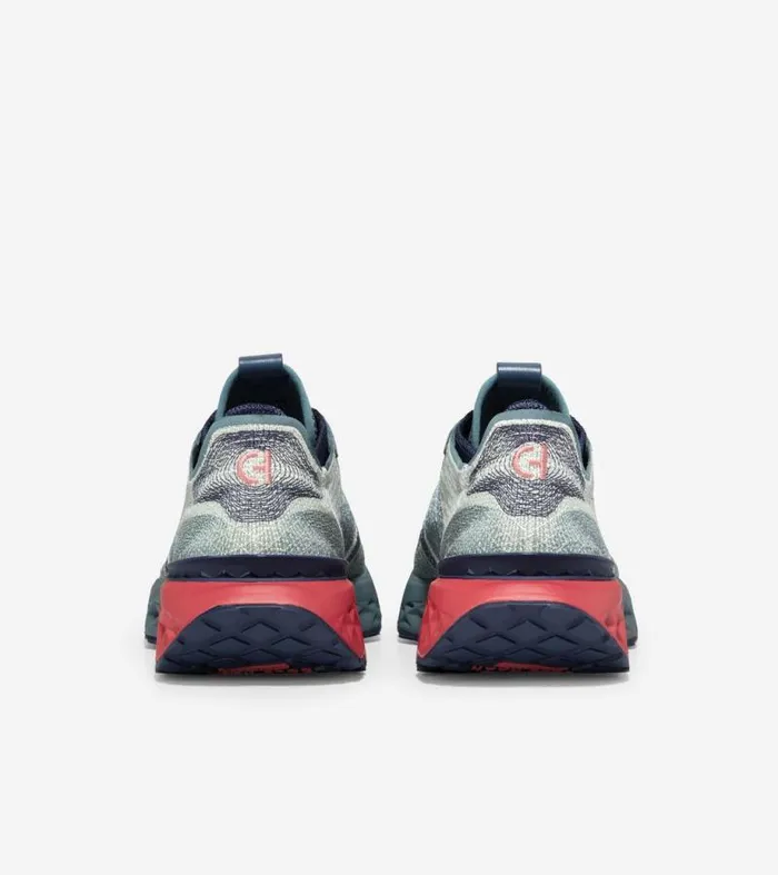 Men Sneakers Cole Haan 5ZERGRAND Embrostitch Running Shoes Evening Bluemineral Redstormy Weather