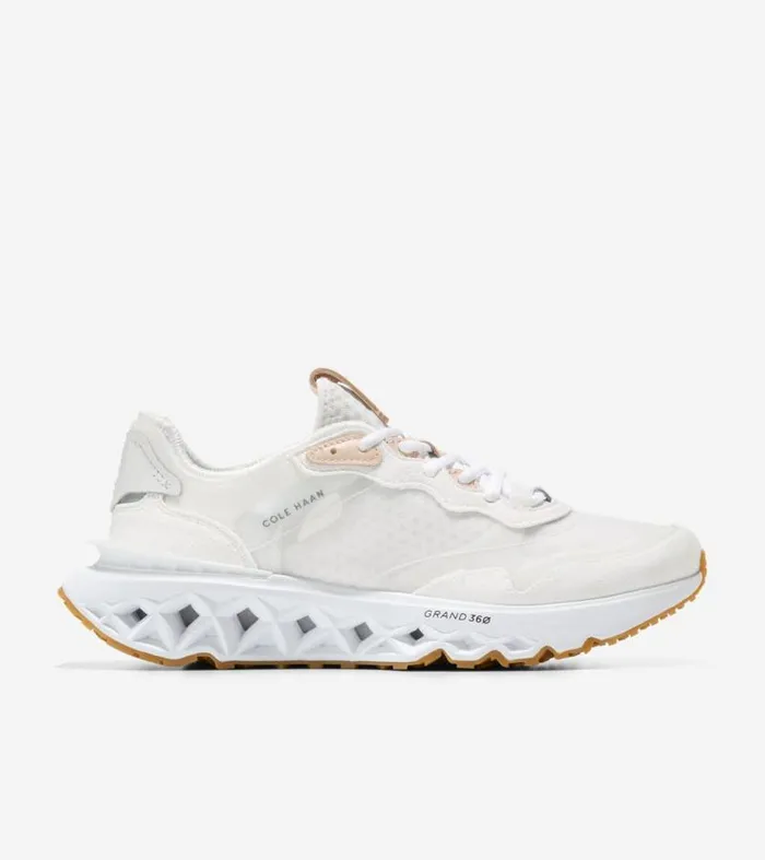 Men Sneakers Cole Haan 5ZERGRAND Running Shoe Optic Whitebleached Tan