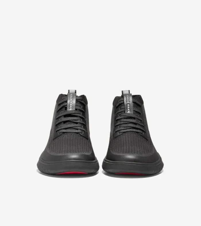 Men Sneakers Cole Haan Generation ZERGRAND WaterResistant Stitchlite High Top Sneakers Black Stitchlitetradeblack Reflective