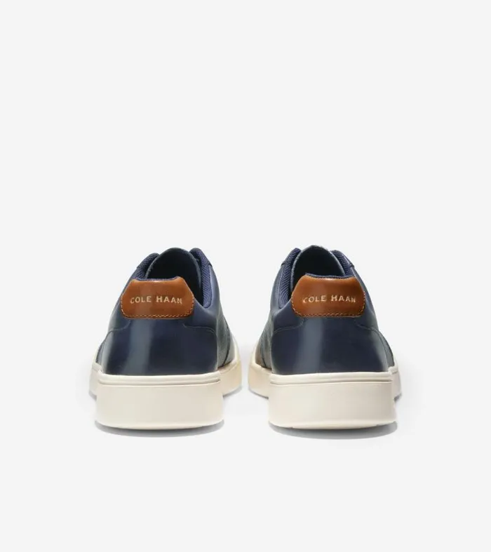 Men Sneakers Cole Haan Grand Crosscourt Modern Tennis Sneakers Peacoat Perforatedbritish Tan