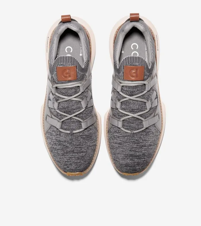 Men Sneakers Cole Haan GrandMtion II Stitchlite Sneakers Gray Pinstripe Stitchlitetradebritish Tanivory