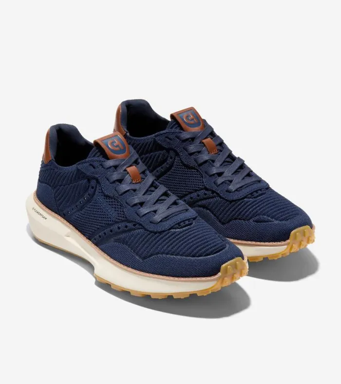 Men Sneakers Cole Haan GrandPr Ashland Stitchlite Sneakers Navy Blazer Blue Stitchlitetradebritish Tanivory