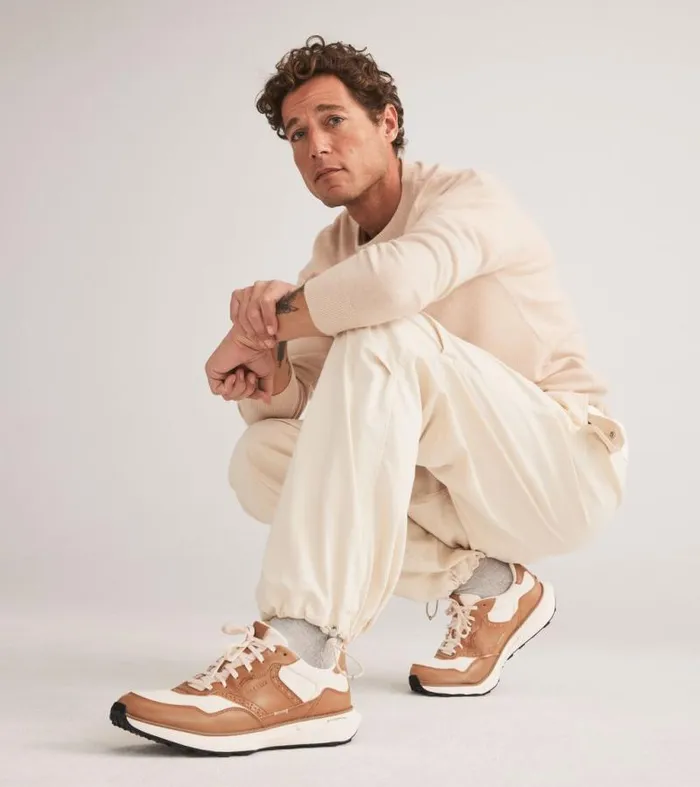 Men Sneakers Cole Haan GrandPr Ashland TXT Sneakers Pecan Brownnatural Hemp Canvasivory