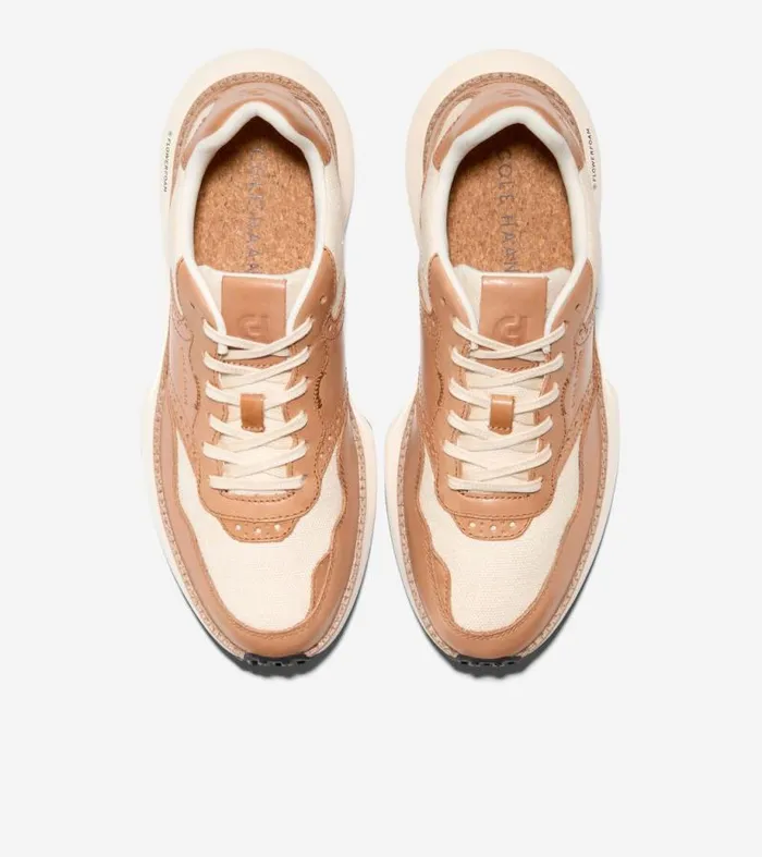 Men Sneakers Cole Haan GrandPr Ashland TXT Sneakers Pecan Brownnatural Hemp Canvasivory