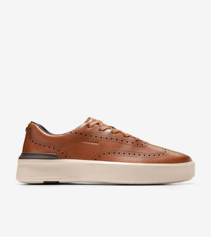 Men Sneakers Cole Haan GrandPr Crew Wingtip Sneakers British Tanbirch