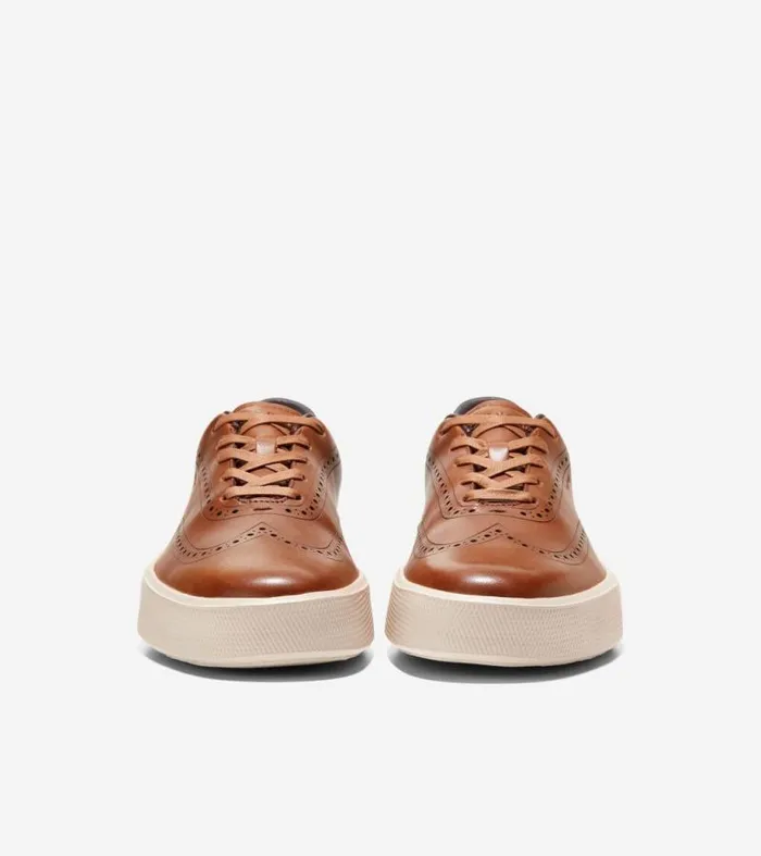Men Sneakers Cole Haan GrandPr Crew Wingtip Sneakers British Tanbirch