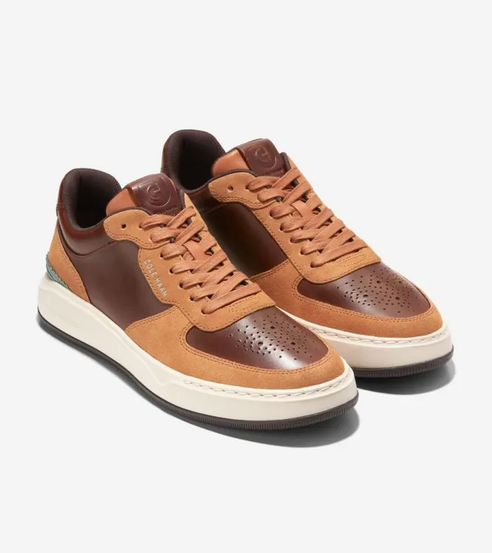 Men Sneakers Cole Haan GrandPr Crossover Sneakers Acorn Browntrellisivory