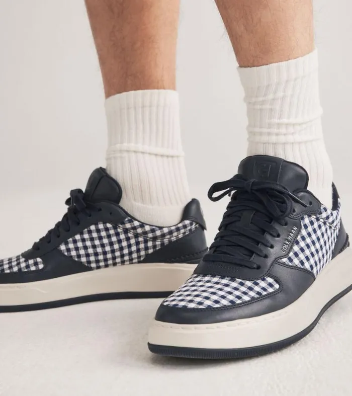 Men Sneakers Cole Haan GrandPr Crossover Sneakers Navy Blazerginghamivory