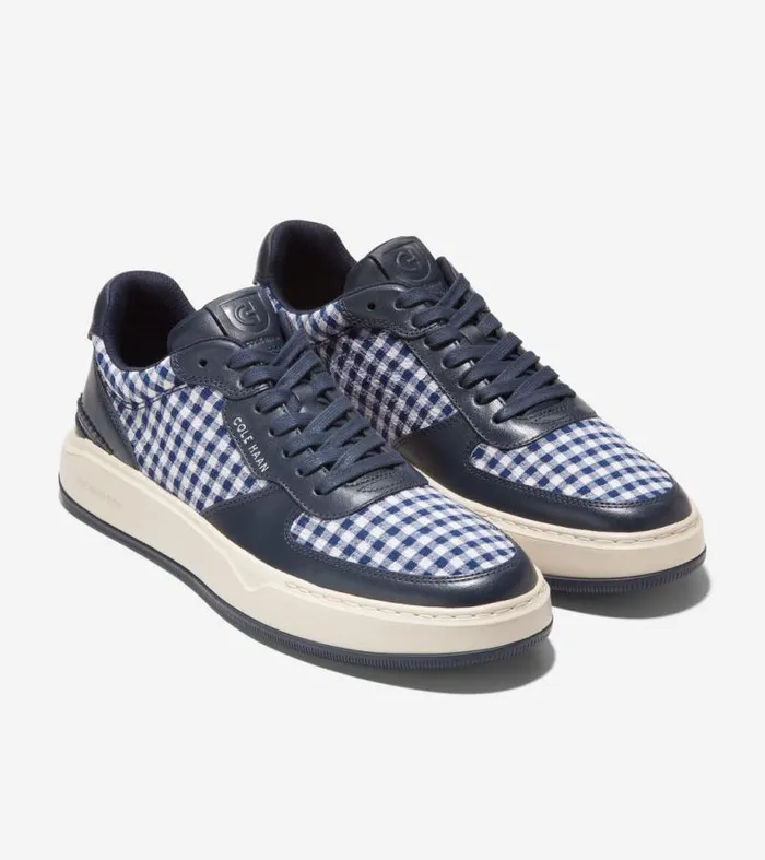 Men Sneakers Cole Haan GrandPr Crossover Sneakers Navy Blazerginghamivory