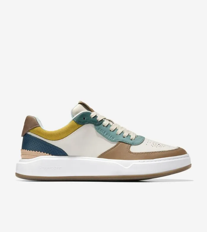 Men Sneakers Cole Haan GrandPr Crossover Sneakers Silver Birchblue Wing Teal