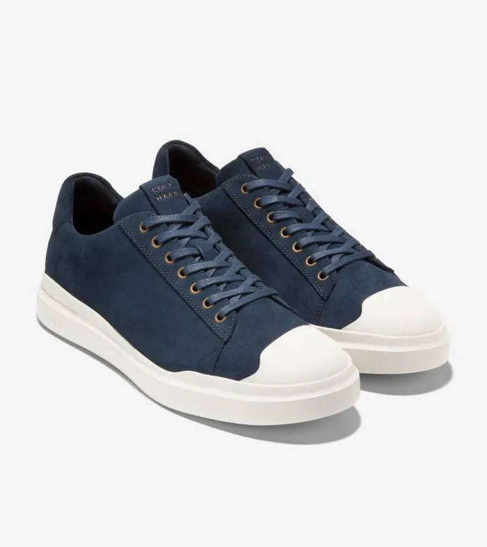 Men Sneakers Cole Haan GrandPr Rally Cap Toe Sneakers Navy Inkivory